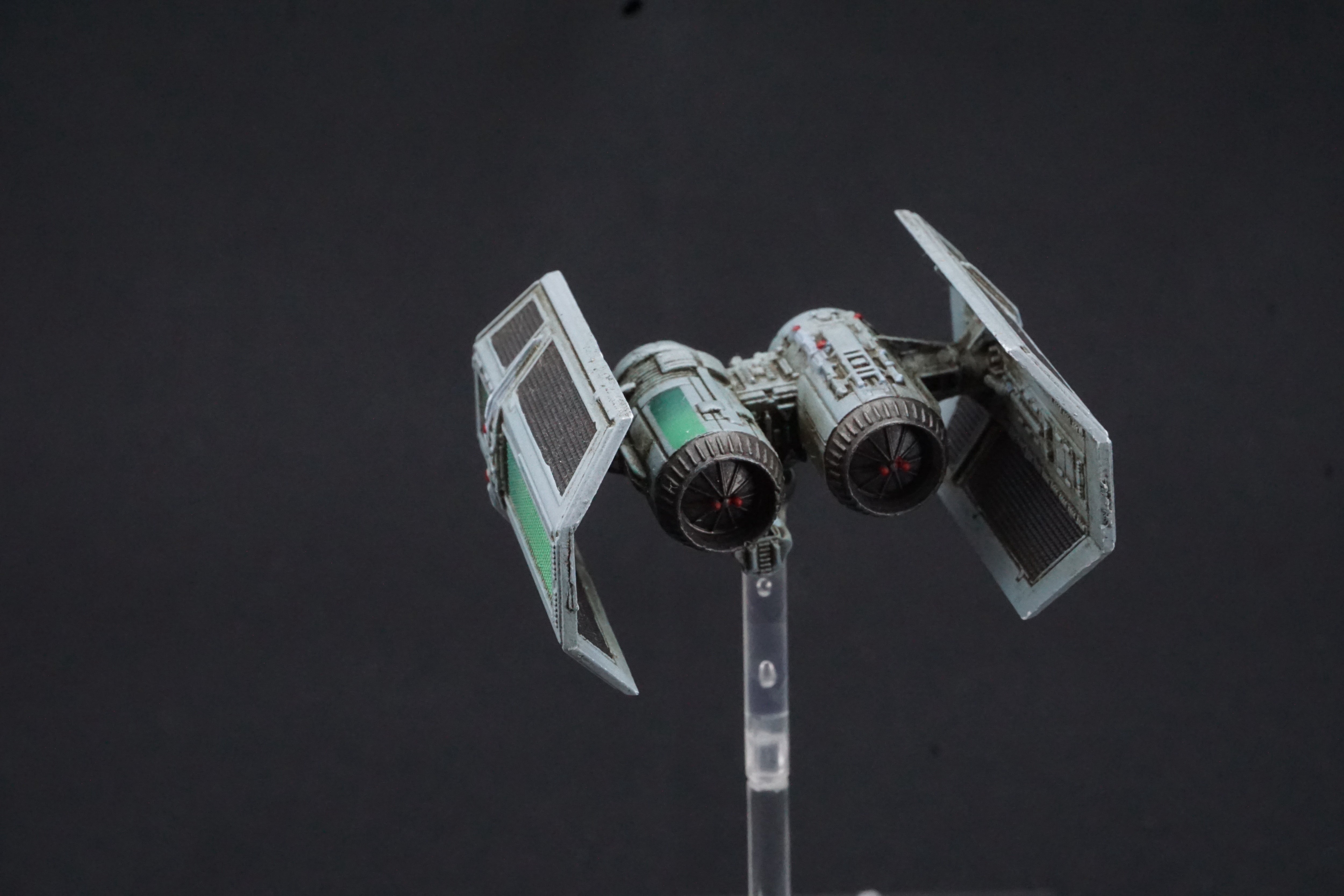 Star Wars X-Wing Miniatures Game TIE Bomber Shuttle Modification Pro Painted Green Fade