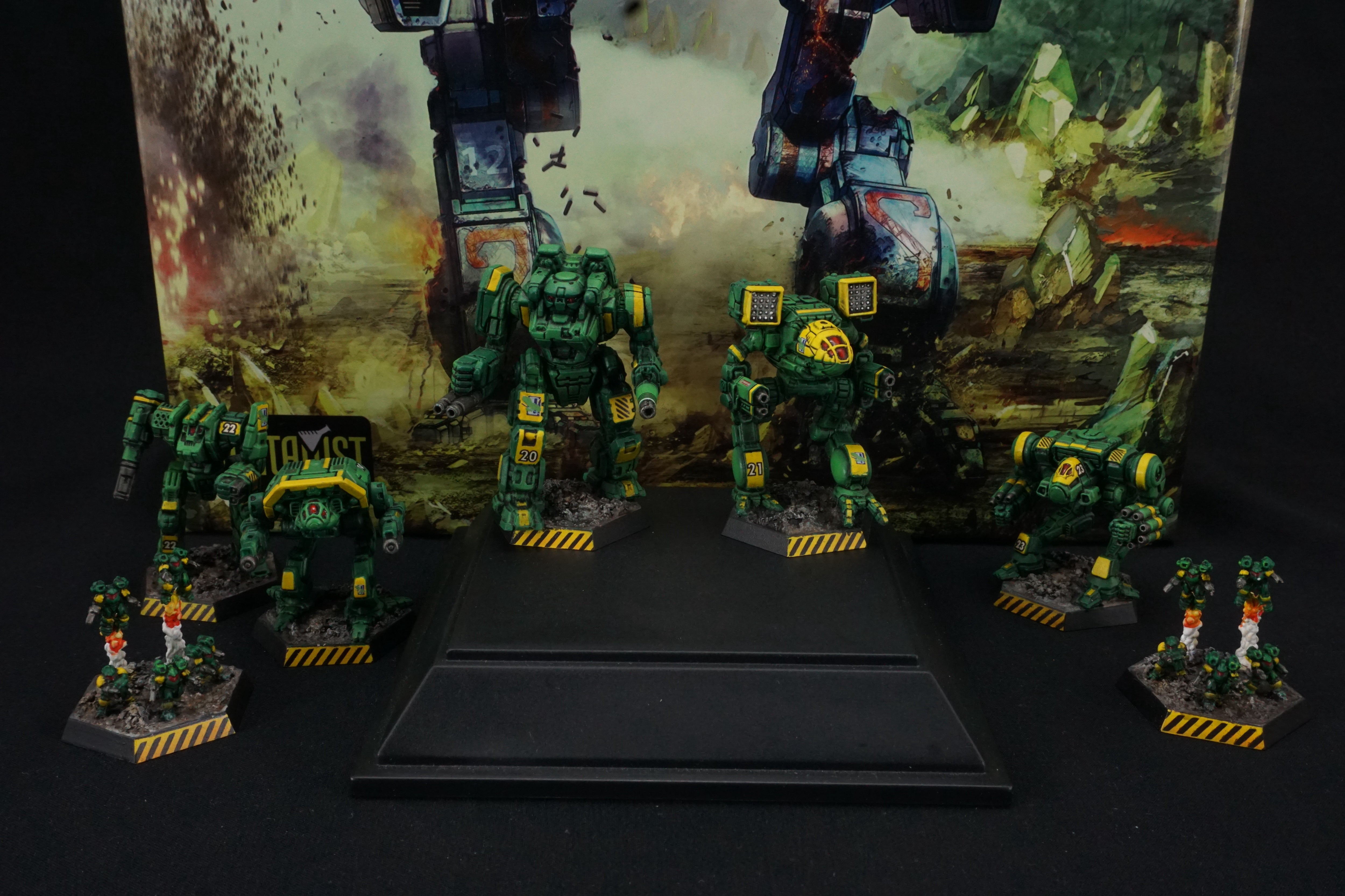 Battletech Catalyst Clan Invasion Box Set Clan Jade Falcon Pro Painted (Made to Order)