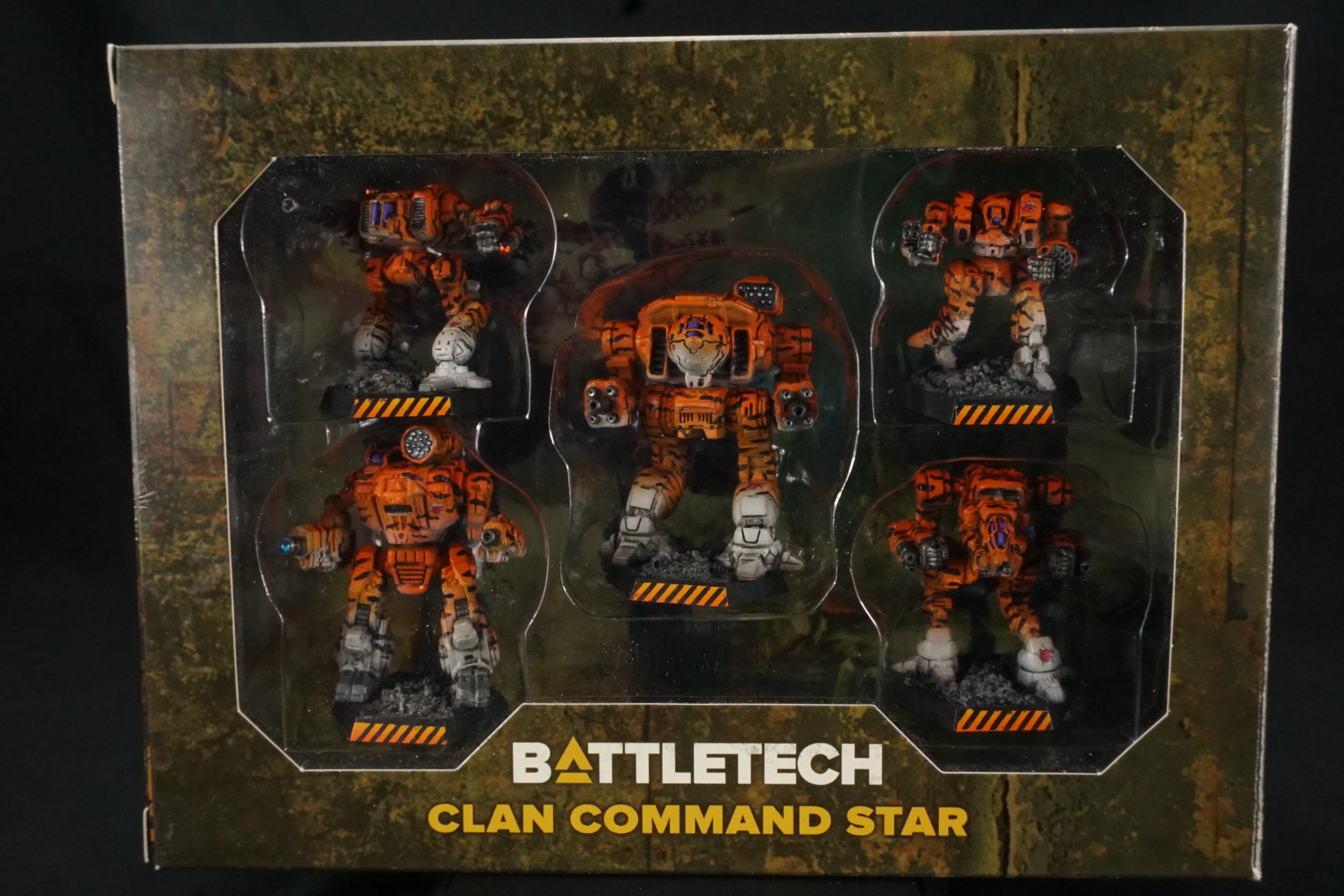 Battletech Catalyst Clan Wolf Gamma Galaxy Tiger Stripe - Clan Command Star Pro Painted (Made to Order)