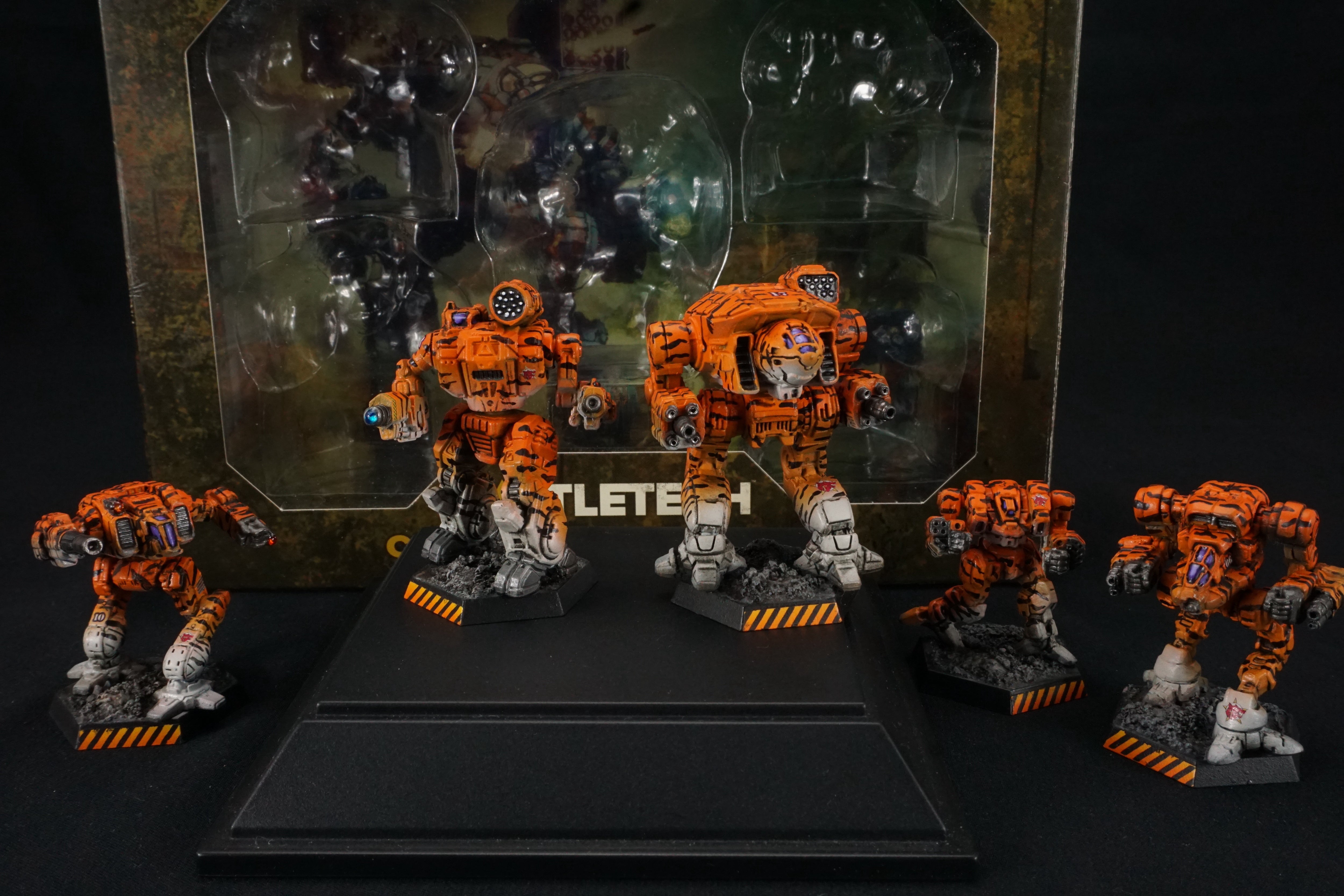 Battletech Catalyst Clan Wolf Gamma Galaxy Tiger Stripe - Clan Command Star Pro Painted (Made to Order)