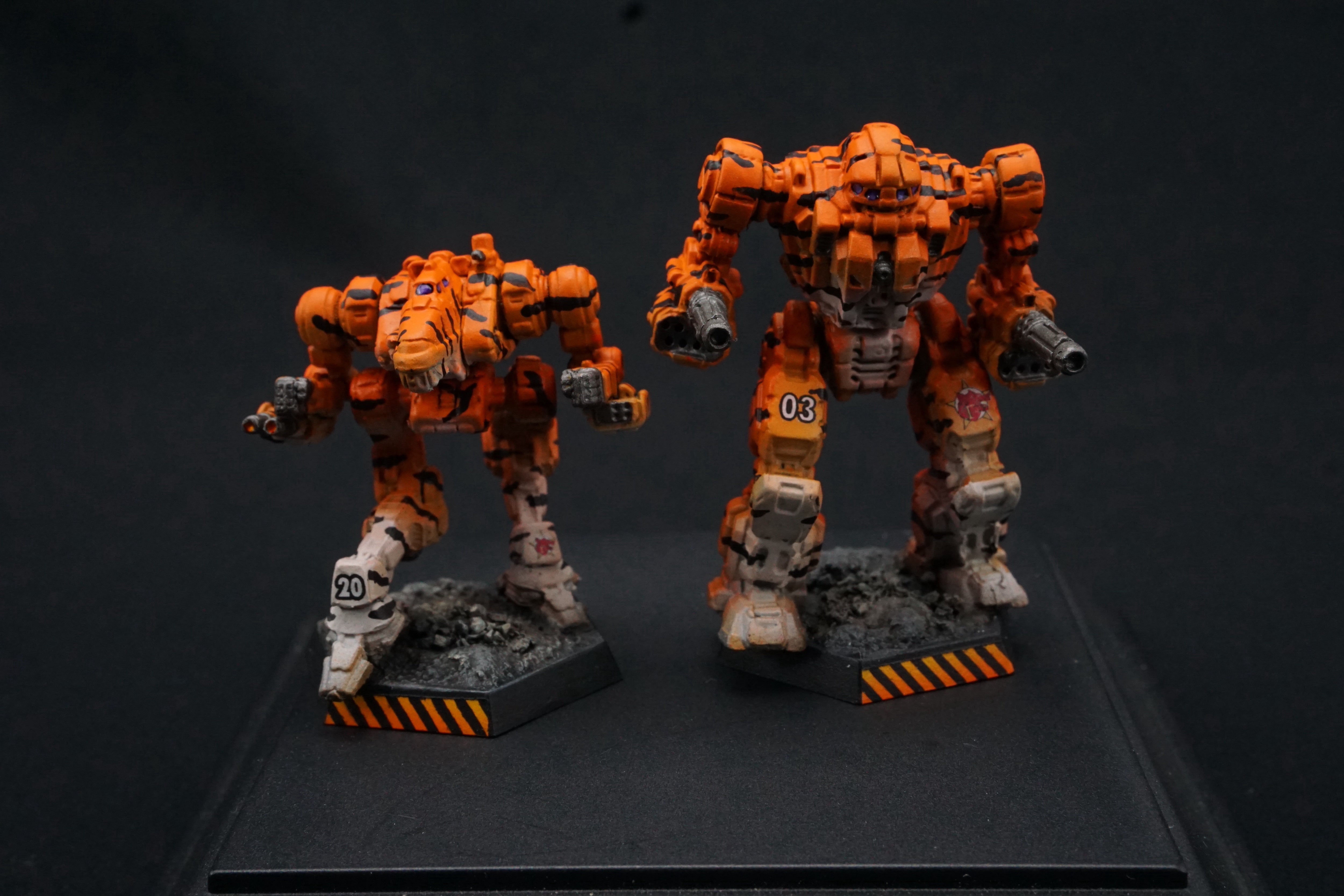 Battletech Catalyst Clan Wolf Gamma Galaxy Tiger Stripe - Clan Heavy Striker Star Pro Painted (Ready to Ship)