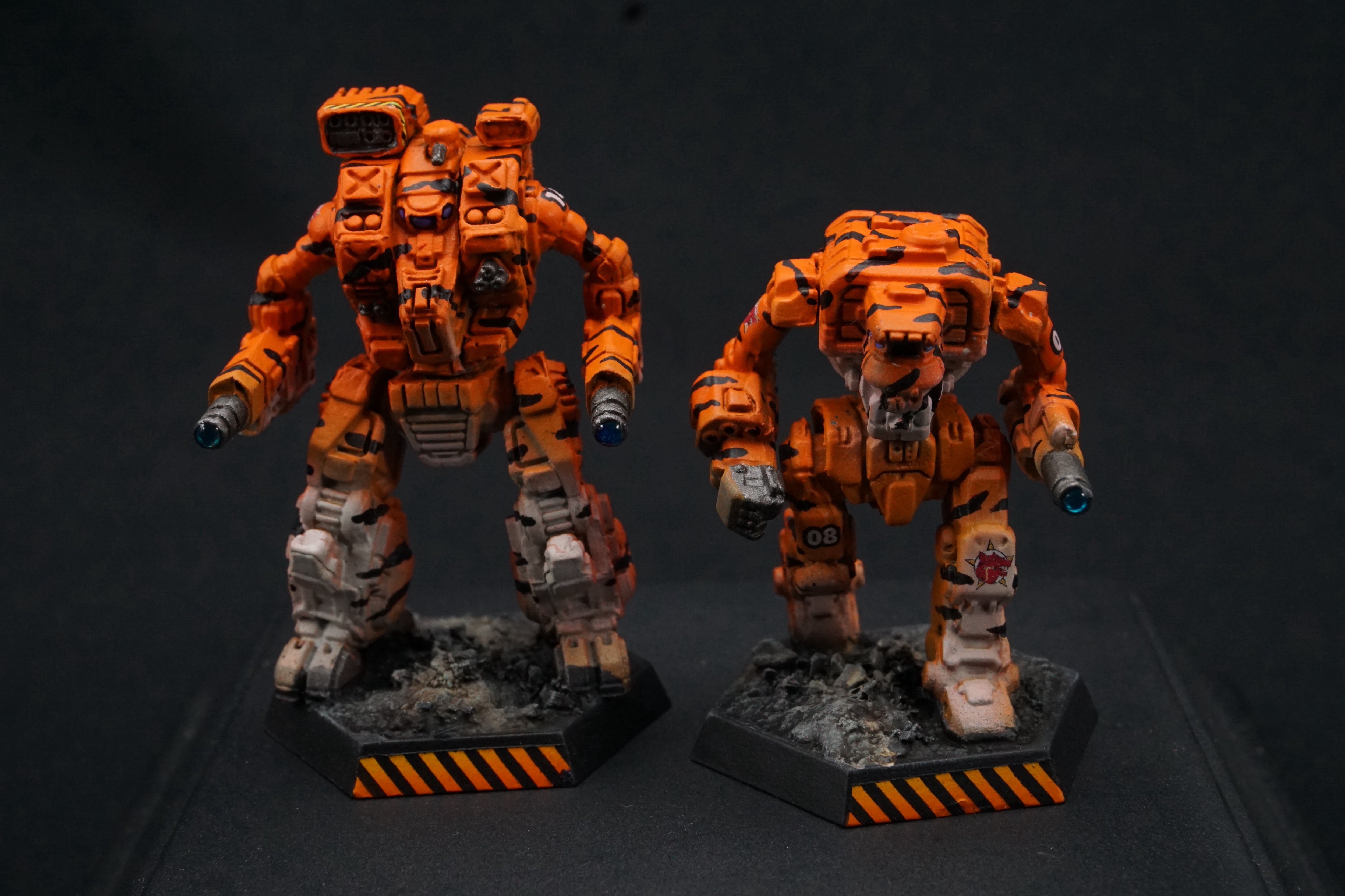 Battletech Catalyst Clan Wolf Gamma Galaxy Tiger Stripe - Clan Heavy Striker Star Pro Painted (Ready to Ship)