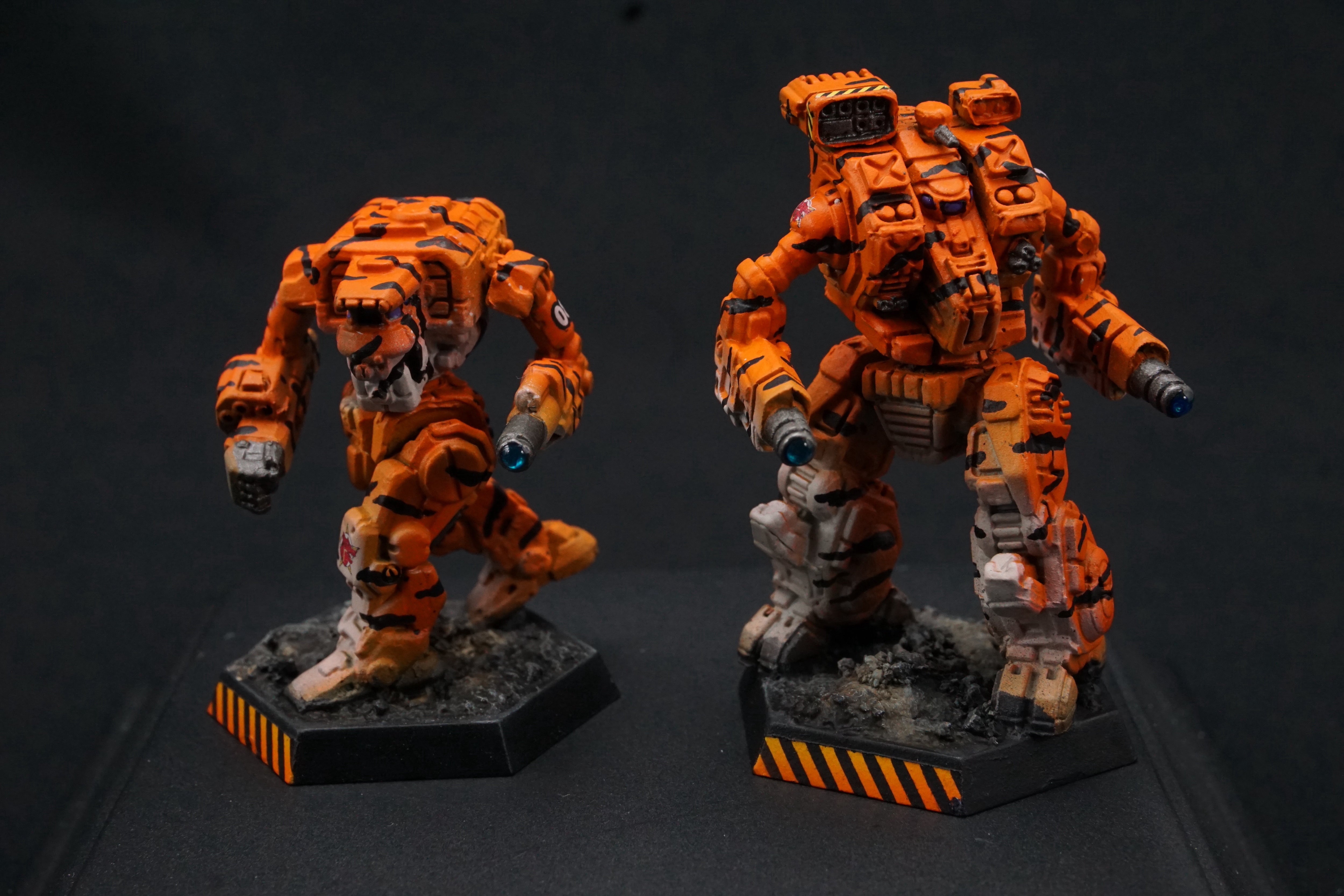 Battletech Catalyst Clan Wolf Gamma Galaxy Tiger Stripe - Clan Heavy Striker Star Pro Painted (Ready to Ship)