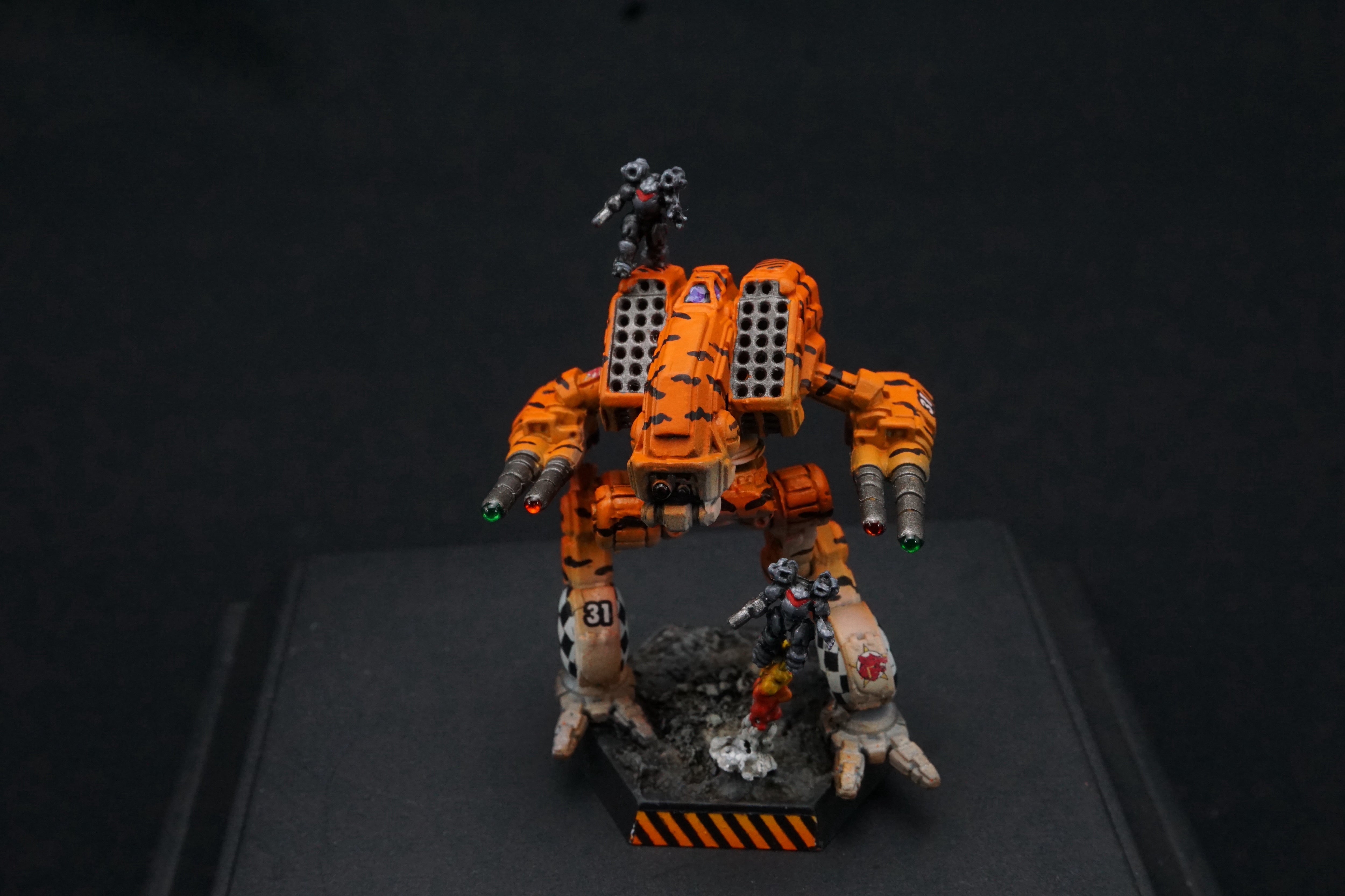 Battletech Catalyst Clan Wolf Gamma Galaxy Tiger Stripe - Clan Heavy Striker Star Pro Painted (Ready to Ship)