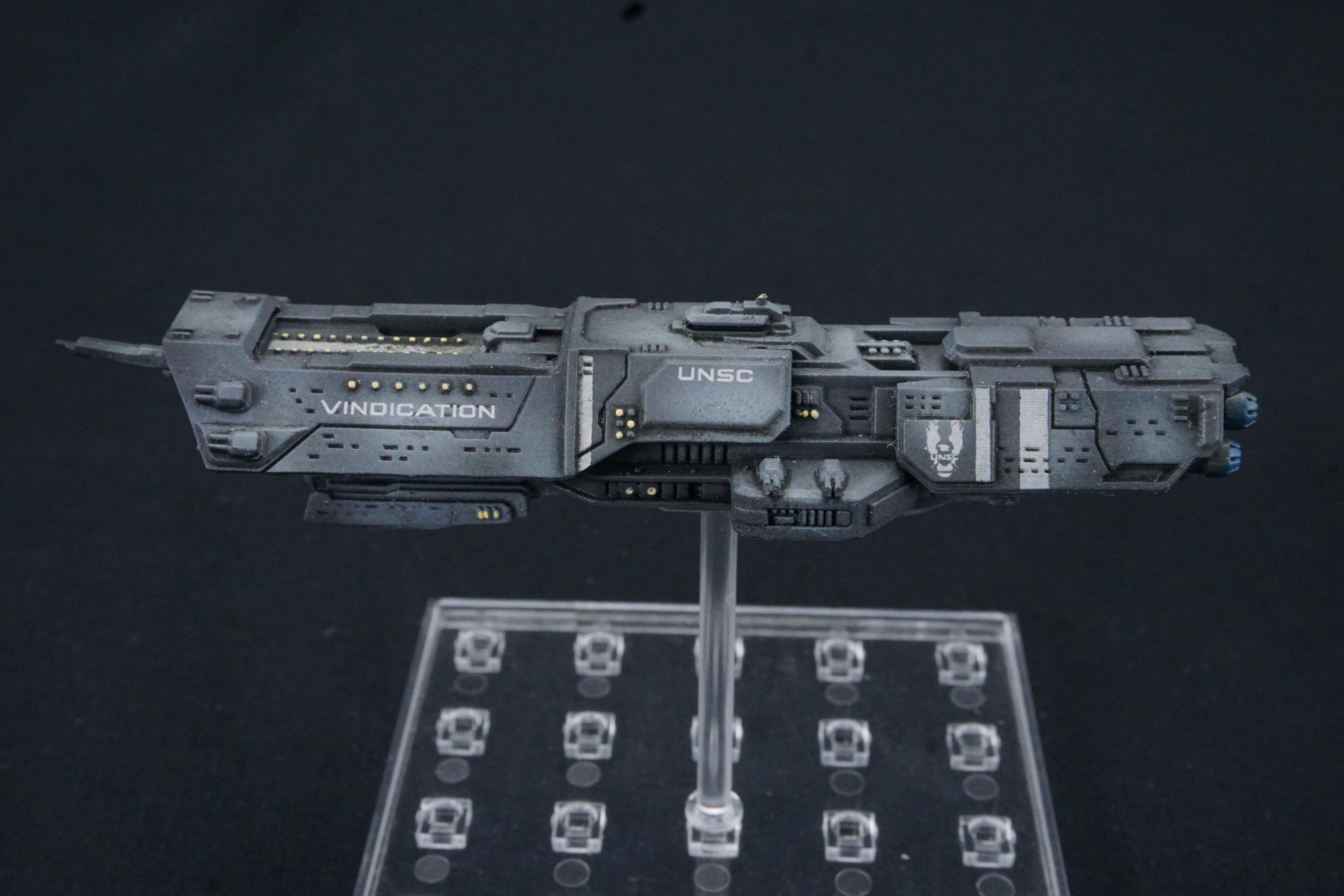 Halo Fleet Battles UNSC Amphion Vindication & Poseidons Pro Painted Collection
